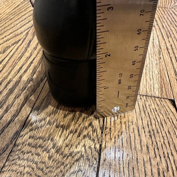 Diane Von Furstenberg Black Ankle Strap Low Block Heel Sandals Women's Size 8 US - Picture 7 of 8